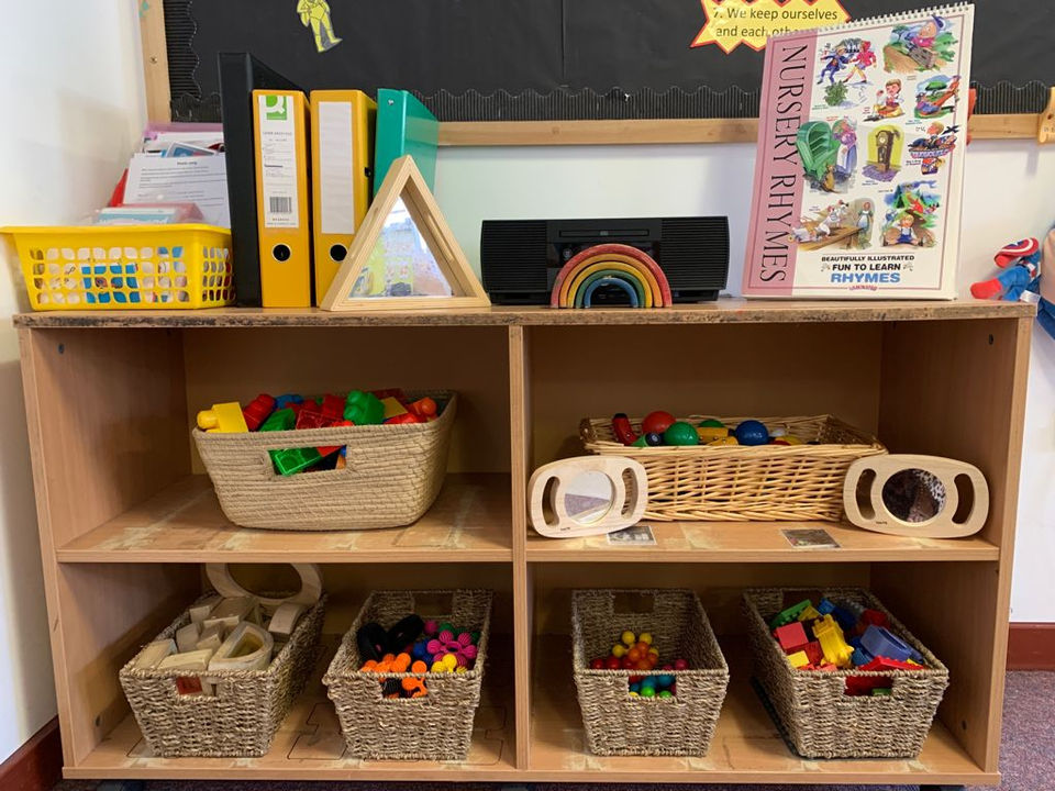 Children playing in the preschool
